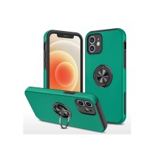 iPhone 12 Kılıf Elit Yüzüklü Kapak - Yeşil
