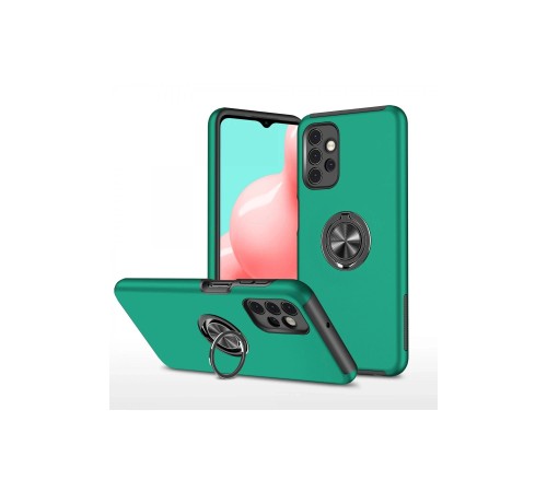 Samsung Galaxy A72 Kılıf Elit Yüzüklü Kapak - Yeşil