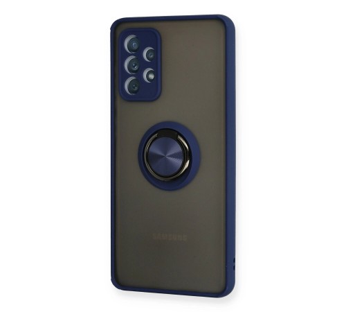 Samsung Galaxy A72 Kılıf Montreal Yüzüklü Silikon Kapak - Lacivert Samsung Galaxy A72 Kılıf Montreal Yüzüklü Silikon Kapak - Lacivert