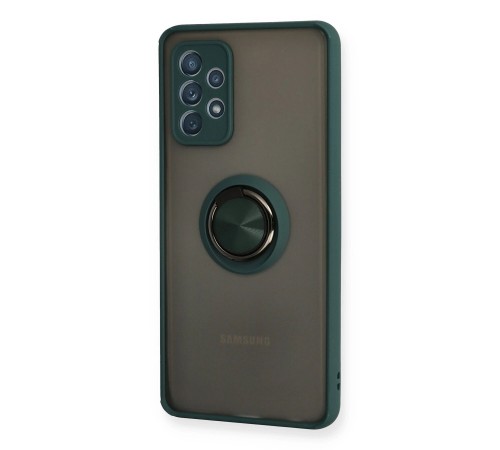Samsung Galaxy A72 Kılıf Montreal Yüzüklü Silikon Kapak - Yeşil Samsung Galaxy A72 Kılıf Montreal Yüzüklü Silikon Kapak - Yeşil