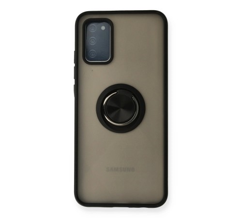Samsung Galaxy A02S Kılıf Montreal Yüzüklü Silikon Kapak - Siyah Samsung Galaxy A02S Kılıf Montreal Yüzüklü Silikon Kapak - Siyah