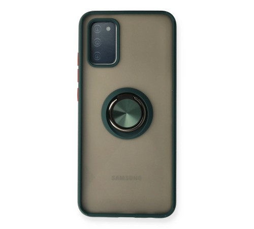 Samsung Galaxy A02S Kılıf Montreal Yüzüklü Silikon Kapak - Yeşil Samsung Galaxy A02S Kılıf Montreal Yüzüklü Silikon Kapak - Yeşil
