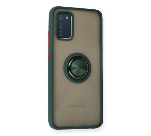 Samsung Galaxy A02S Kılıf Montreal Yüzüklü Silikon Kapak - Yeşil Samsung Galaxy A02S Kılıf Montreal Yüzüklü Silikon Kapak - Yeşil