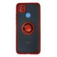 Xiaomi Redmi 9C Kılıf Montreal Yüzüklü Silikon Kapak - Kırmızı
