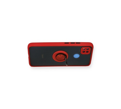 Xiaomi Redmi 9C Kılıf Montreal Yüzüklü Silikon Kapak - Kırmızı Xiaomi Redmi 9C Kılıf Montreal Yüzüklü Silikon Kapak - Kırmızı