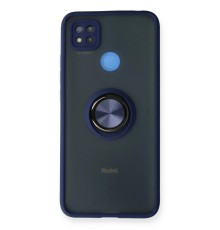 Xiaomi Redmi 9C Kılıf Montreal Yüzüklü Silikon Kapak - Lacivert
