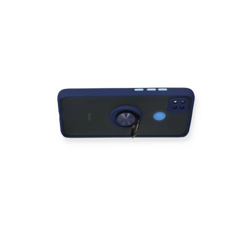 Xiaomi Redmi 9C Kılıf Montreal Yüzüklü Silikon Kapak - Lacivert Xiaomi Redmi 9C Kılıf Montreal Yüzüklü Silikon Kapak - Lacivert