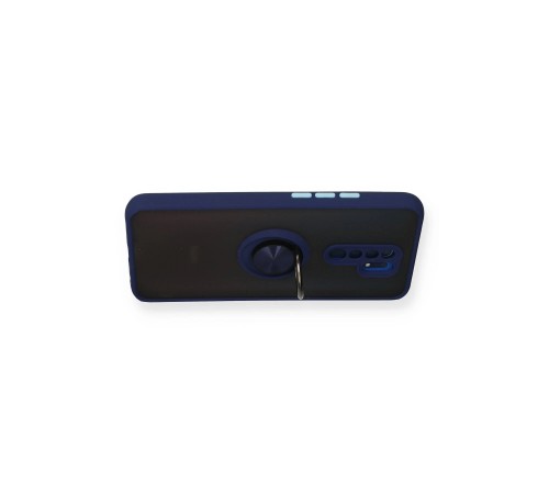 Xiaomi Redmi 9 Kılıf Montreal Yüzüklü Silikon Kapak - Lacivert Xiaomi Redmi 9 Kılıf Montreal Yüzüklü Silikon Kapak - Lacivert