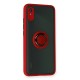 Xiaomi Redmi 9A Kılıf Montreal Yüzüklü Silikon Kapak - Kırmızı
