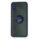 Xiaomi Redmi 9A Kılıf Montreal Yüzüklü Silikon Kapak - Lacivert
