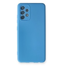 Samsung Galaxy A32 Kılıf Nano içi Kadife Silikon - Mavi