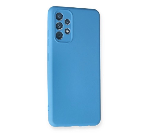 Samsung Galaxy A32 Kılıf Nano içi Kadife Silikon - Mavi Samsung Galaxy A32 Kılıf Nano içi Kadife Silikon - Mavi