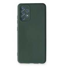 Samsung Galaxy A32 Kılıf Nano içi Kadife Silikon - Koyu Yeşil