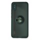 Xiaomi Redmi 9A Kılıf Montreal Yüzüklü Silikon Kapak - Yeşil