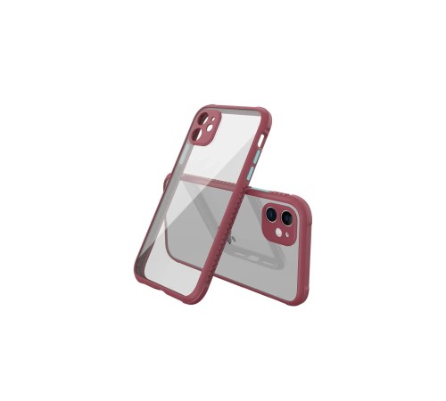 iPhone 12 Mini Kılıf Miami Şeffaf Silikon - Fuşya iPhone 12 Mini Kılıf Miami Şeffaf Silikon - Fuşya