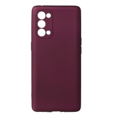 Oppo Reno 5 Kılıf First Silikon - Mürdüm