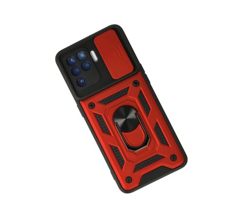 Oppo Reno 5 Lite Kılıf Pars Lens Yüzüklü Silikon - Kırmızı Oppo Reno 5 Lite Kılıf Pars Lens Yüzüklü Silikon - Kırmızı