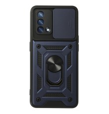 Oppo A74 4G Kılıf Pars Lens Yüzüklü Silikon - Lacivert