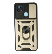 Realme C21 Kılıf Pars Lens Yüzüklü Silikon - Gold
