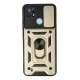 Realme C21 Kılıf Pars Lens Yüzüklü Silikon - Gold