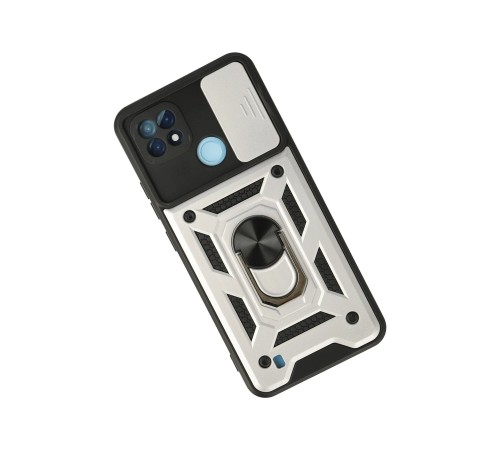 Realme C21 Kılıf Pars Lens Yüzüklü Silikon - Gümüş Realme C21 Kılıf Pars Lens Yüzüklü Silikon - Gümüş