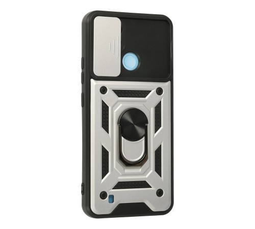 Realme C21 Kılıf Pars Lens Yüzüklü Silikon - Gümüş Realme C21 Kılıf Pars Lens Yüzüklü Silikon - Gümüş