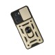 Xiaomi Poco F3 Kılıf Pars Lens Yüzüklü Silikon - Gold