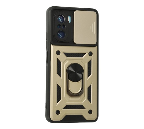 Xiaomi Poco F3 Kılıf Pars Lens Yüzüklü Silikon - Gold Xiaomi Poco F3 Kılıf Pars Lens Yüzüklü Silikon - Gold