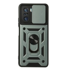 Xiaomi Poco F3 Kılıf Pars Lens Yüzüklü Silikon - Yeşil