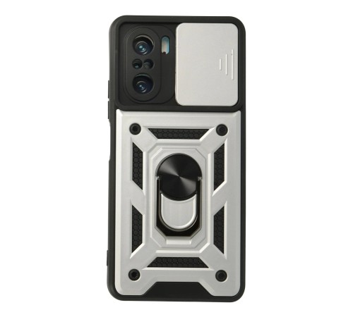 Xiaomi Poco F3 Kılıf Pars Lens Yüzüklü Silikon - Gümüş Xiaomi Poco F3 Kılıf Pars Lens Yüzüklü Silikon - Gümüş
