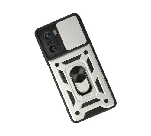 Xiaomi Poco F3 Kılıf Pars Lens Yüzüklü Silikon - Gümüş Xiaomi Poco F3 Kılıf Pars Lens Yüzüklü Silikon - Gümüş