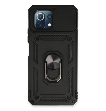 Xiaomi Mİ 11 Lite Kılıf Pars Lens Yüzüklü Silikon - Siyah