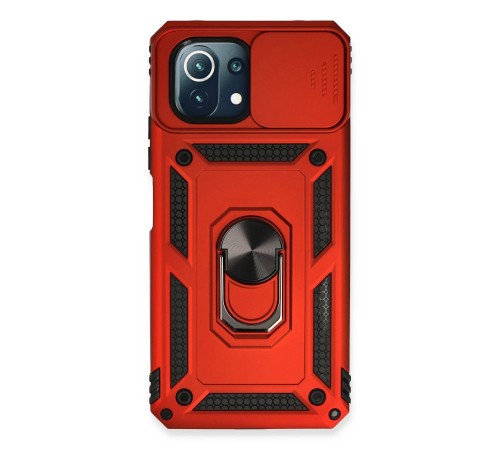 Xiaomi Mİ 11 Lite Kılıf Pars Lens Yüzüklü Silikon - Kırmızı Xiaomi Mİ 11 Lite Kılıf Pars Lens Yüzüklü Silikon - Kırmızı