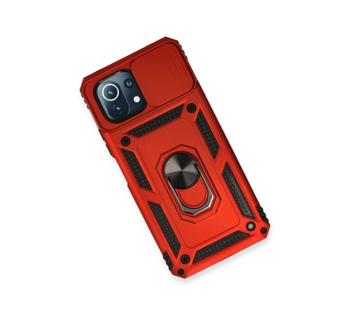 Xiaomi Mİ 11 Lite Kılıf Pars Lens Yüzüklü Silikon - Kırmızı Xiaomi Mİ 11 Lite Kılıf Pars Lens Yüzüklü Silikon - Kırmızı