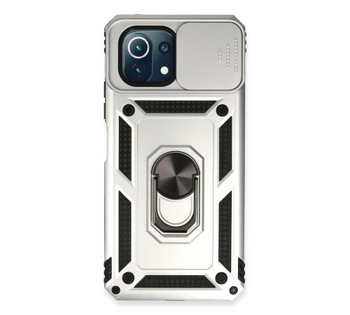 Xiaomi Mİ 11 Lite Kılıf Pars Lens Yüzüklü Silikon - Gümüş Xiaomi Mİ 11 Lite Kılıf Pars Lens Yüzüklü Silikon - Gümüş
