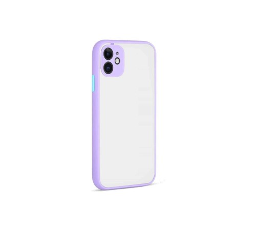 iPhone 12 Kılıf Montreal Silikon Kapak - Mor iPhone 12 Kılıf Montreal Silikon Kapak - Mor
