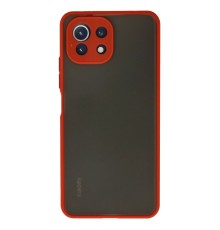 Xiaomi Mİ 11 Lite Kılıf Montreal Silikon Kapak - Kırmızı