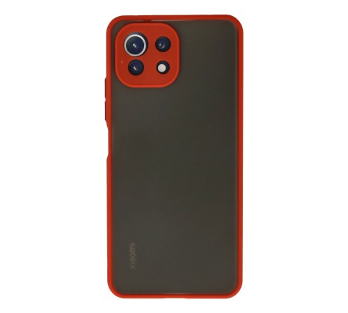 Xiaomi Mİ 11 Lite Kılıf Montreal Silikon Kapak - Kırmızı