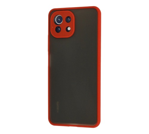 Xiaomi Mİ 11 Lite Kılıf Montreal Silikon Kapak - Kırmızı