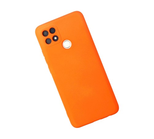 Oppo A15 Kılıf Nano içi Kadife Silikon - Turuncu Oppo A15 Kılıf Nano içi Kadife Silikon - Turuncu