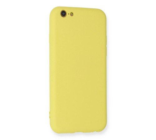 iPhone 6 Kılıf Nano içi Kadife Silikon - Sarı