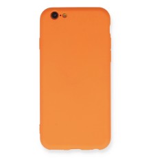 iPhone 6 Kılıf Nano içi Kadife Silikon - Turuncu