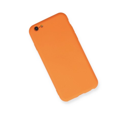 iPhone 6 Kılıf Nano içi Kadife Silikon - Turuncu