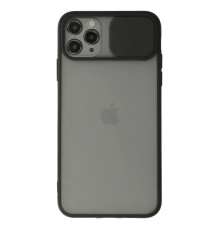 iPhone 11 Pro Kılıf Palm Buzlu Kamera Sürgülü Silikon - Siyah
