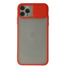 iPhone 11 Pro Kılıf Palm Buzlu Kamera Sürgülü Silikon - Kırmızı