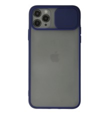 iPhone 11 Pro Kılıf Palm Buzlu Kamera Sürgülü Silikon - Lacivert