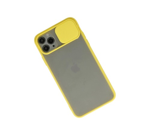 iPhone 11 Pro Kılıf Palm Buzlu Kamera Sürgülü Silikon - Sarı iPhone 11 Pro Kılıf Palm Buzlu Kamera Sürgülü Silikon - Sarı