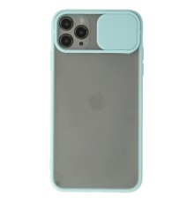 iPhone 11 Pro Kılıf Palm Buzlu Kamera Sürgülü Silikon - Turkuaz