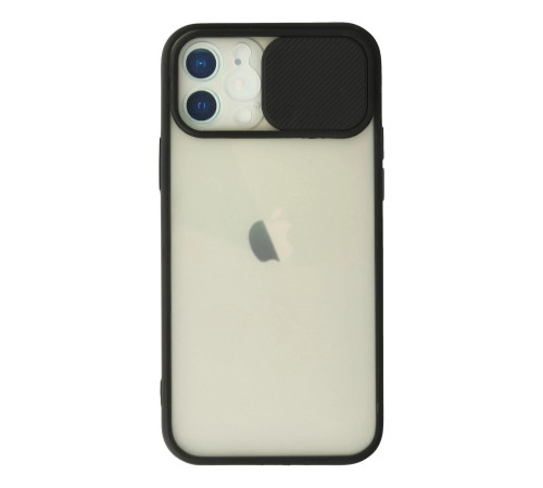 iPhone 12 Kılıf Palm Buzlu Kamera Sürgülü Silikon - Siyah iPhone 12 Kılıf Palm Buzlu Kamera Sürgülü Silikon - Siyah