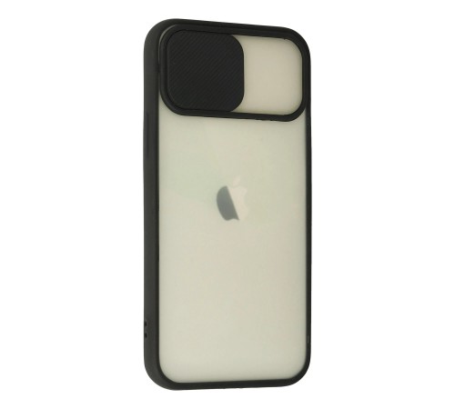 iPhone 12 Kılıf Palm Buzlu Kamera Sürgülü Silikon - Siyah iPhone 12 Kılıf Palm Buzlu Kamera Sürgülü Silikon - Siyah